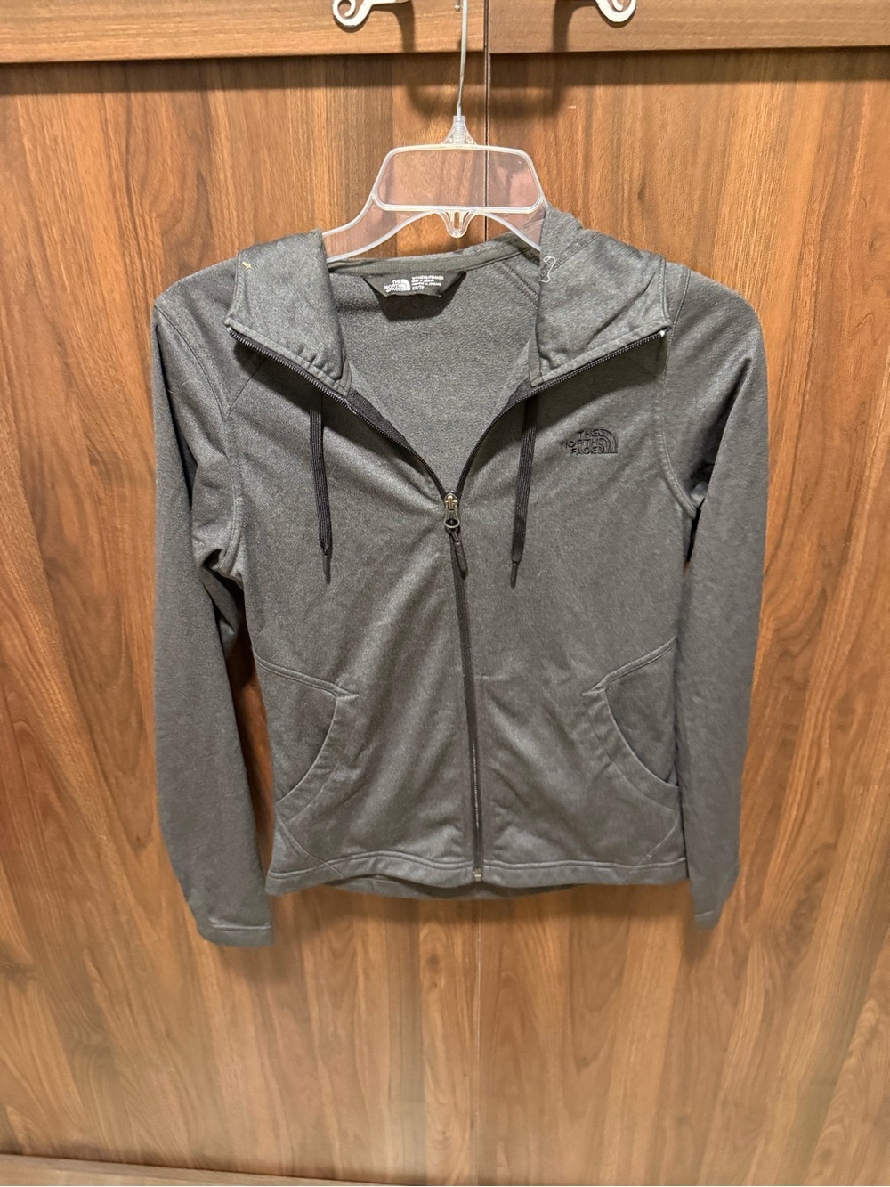 The North Face Women's Charcoal Gray Full-Zip Utility Jacket with Hood, Size XS